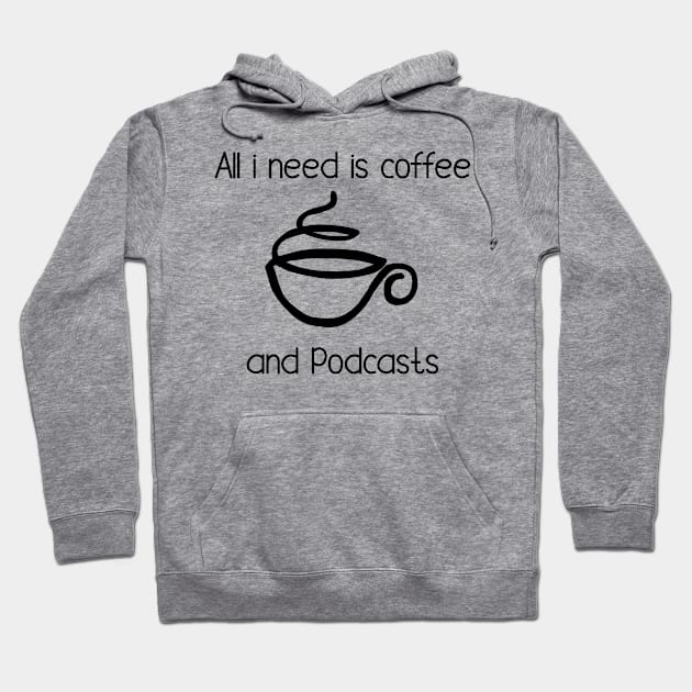 Coffee and Podcasts Hoodie by Strictly Homicide Podcast